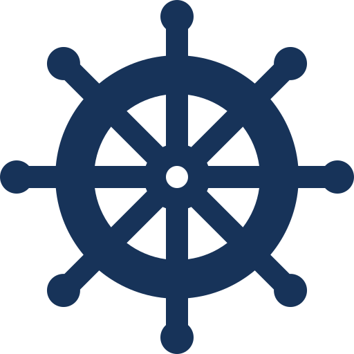 Boat steering wheel icon